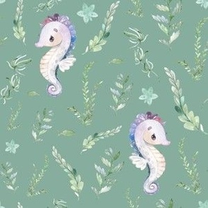 Small Scale Seahorse Green