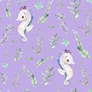 Small Scale Seahorse Lilac
