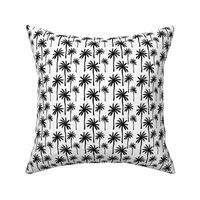 Small scale Black and white palm trees