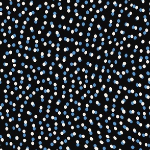 White and Blue Irregular Dot