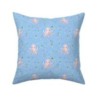 Small Scale Octopus Pale Blue