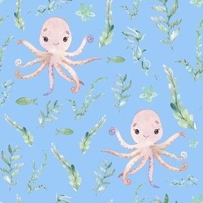 Small Scale Octopus Pale Blue