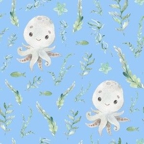 Small Scale Octopus 2 Pale Blue