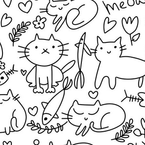 Cat Love Doodles