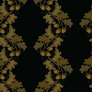 (18x18) Golden Oak Faux Embroidery / Arts and Crafts Embroidery Style / see more in Oak Grove collection