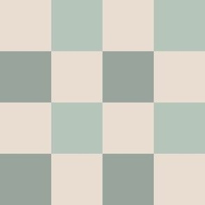 Small Blue and Cream Checkerboard (6")