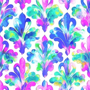 Watercolor fleur de lis inspired pattern