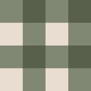 Jumbo Green and Cream Checkerboard (24")