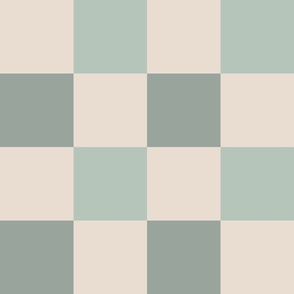 Jumbo Blue and Cream Checkerboard (24")