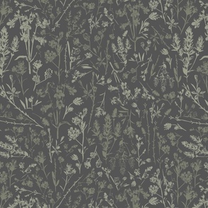 Dark autumn boho floral (16" Fabric / 12" Wallpaper)