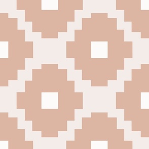 Jumbo Neutral Geometric Block Print (Beige)(24")