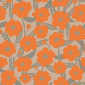 simpler_flower_orange_beige_Sage