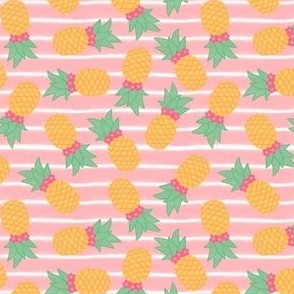 small scale pineapples - pink stripe