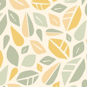 Geometric Leaves (medium) Mint