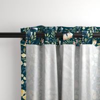 Fireflies in the garden dark teal M