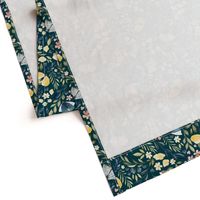 Fireflies in the garden dark teal M