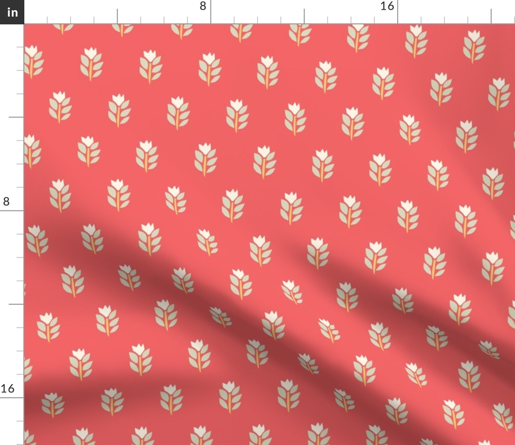 Paper Tulip Rows (medium) Pink