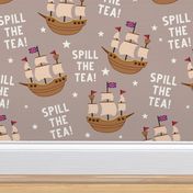 Large - spill The Tea! Tossed - Sand - Funny 4th Of July 