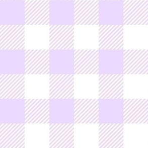 Large Gingham In Lavender And White
