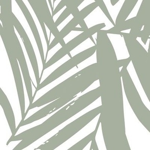 palm fronds JUMBO scale - palm wallpaper, sage 