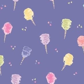 'Fairy Floss' Cotton Candy Print in Periwinkle