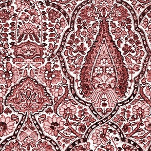 Paisley Red and White