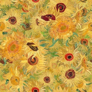 Sunflower Forever - A Tribute to Vincent Van Gogh immortal Sunflowers - 3 Layers 