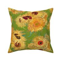 Sunflower Forever - A Tribute to Vincent Van Gogh immortal Sunflowers Apple Green