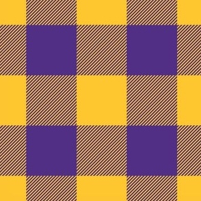 Purple And Gold Buffalo Plaid Large 