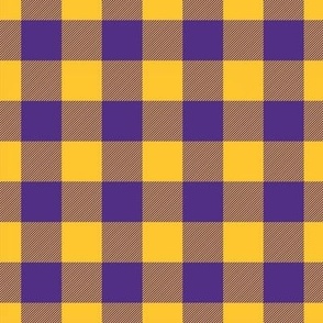 Purple And Gold Buffalo Plaid