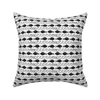 Small Scale Tropical Fish Sea Waves Black and White