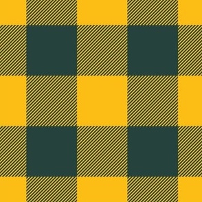 Green And Gold Buffalo Plaid Large