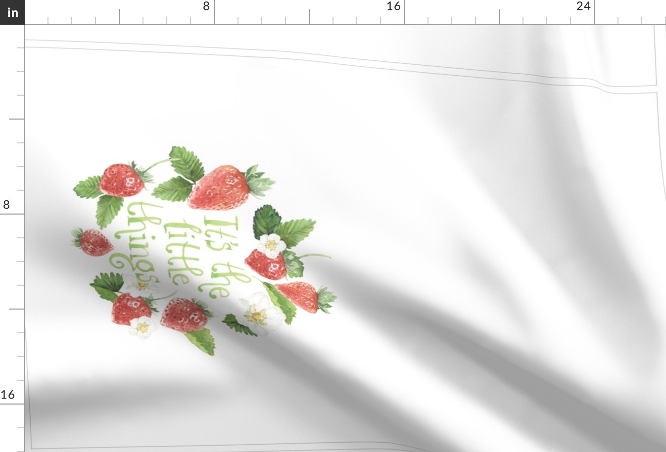 "It's the Little Things" Strawberry Tea Towel