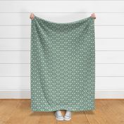 Dragons Damask - traditional, fantasy, floral, vintage - muted dusty green - Pollinator Dragons coordinate - medium