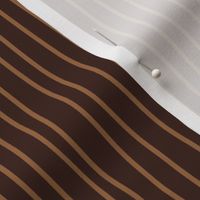 santa fe crooked lines on dark oak - earth tone wonky lines - stripes fabric and wallpaper