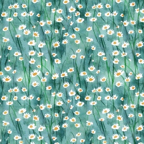 tiny teal daisies