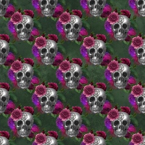 floral skull