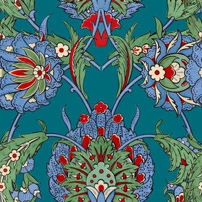 Turkish pattern,Iznik,flowers 