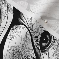 A Magnificent Eye Illustration using Dip Pen, Art Design for Home Decor, Black and White