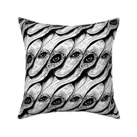 A Magnificent Eye Illustration using Dip Pen, Art Design for Home Decor, Black and White