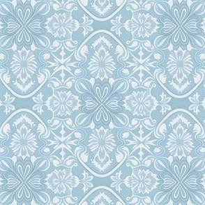 Geometric Floral Art Design, Ligh Blue