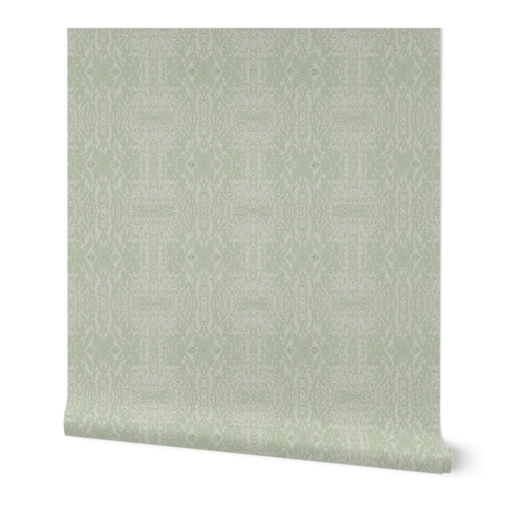 damask wallpaper-large-sage green (faux foil)