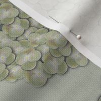 hydrangea linen texture- green