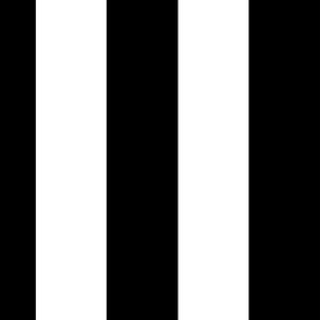 Stripe in Black and White 4 inch wide