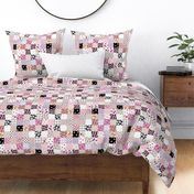 Floral Berry Patchwork Quilt Fabric