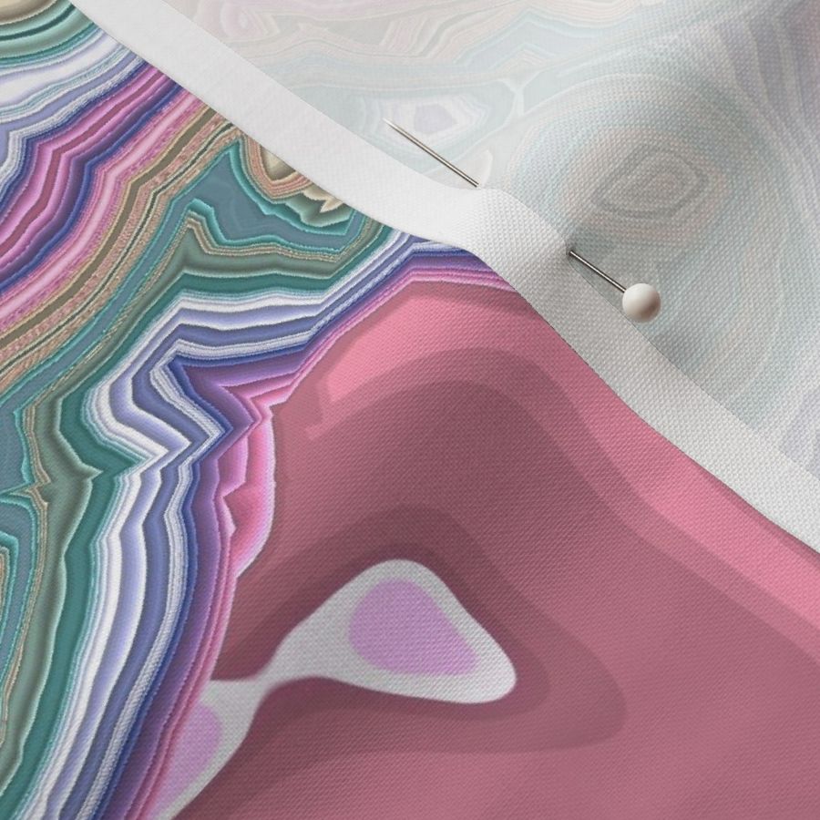 Trippy Squiggly Swirly Bohemian Colorful Retro Mod Pastel Marbled Stripe Pattern