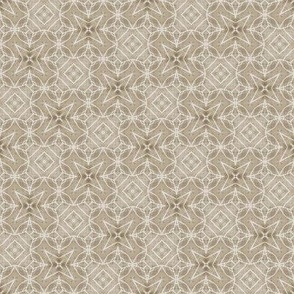 Cohesion 21-08: Retro Faux Burlap Cross Weave Seamless Pattern (Cream, Brown, Tan)