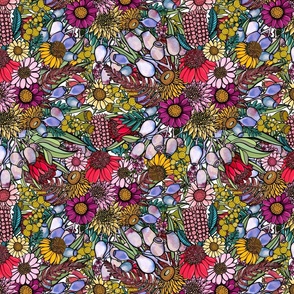 Australian Summer Wildflower Garden Pattern