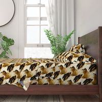 Wild Glamour, Abstract Feather Print, Animal Print, Ornate, Regal, Intricate Details, Vibrant Colors, Luxury