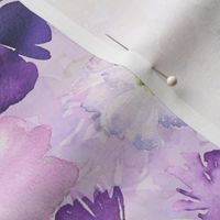 Hand Painted Watercolor Baby Girl Summer Flower Garden - cute soft lavender